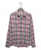 Saint Laurent Parisサンローランパリ）の古着「チェックシャツ」｜ピンク
