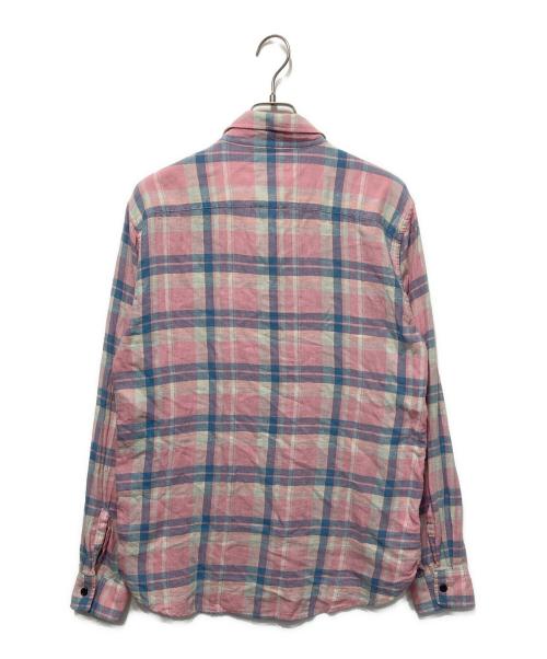 Saint Laurent Paris（サンローランパリ）Saint Laurent Paris (サンローランパリ) チェックシャツ ピンク サイズ:Sの古着・服飾アイテム