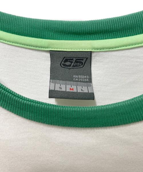 55DSL（フィフテーファイブディーエスエル）55DSL (フィフテーファイブディーエスエル) リンガープリントTシャツ ホワイト×グリーン サイズ:Mの古着・服飾アイテム