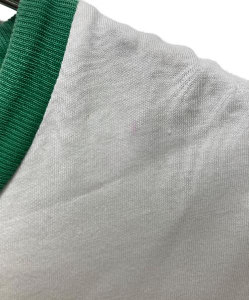55DSL（フィフテーファイブディーエスエル）55DSL (フィフテーファイブディーエスエル) リンガープリントTシャツ ホワイト×グリーン サイズ:Mの古着・服飾アイテム