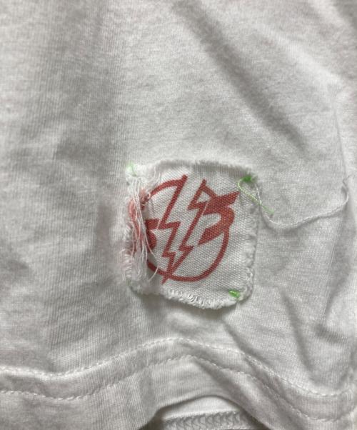 55DSL（フィフテーファイブディーエスエル）55DSL (フィフテーファイブディーエスエル) リンガープリントTシャツ ホワイト×グリーン サイズ:Mの古着・服飾アイテム
