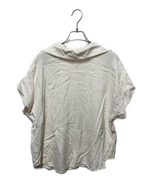 Noble（ノーブル）Noble (ノーブル) 2WAYワイドカラーキュプラブラウス ホワイト サイズ:freeの古着・服飾アイテム