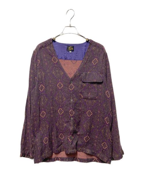 Needles（ニードルズ）Needles (ニードルズ) V NECK SHIRT パープル サイズ:Ｓの古着・服飾アイテム