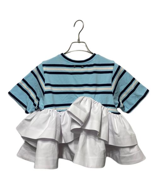 Bibiy.（ビビィ）Bibiy. (ビビィ) LOLA PEPURAMU TOP ホワイト×ブルー サイズ:freeの古着・服飾アイテム