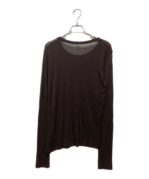 BASERANGE（ベースレンジ）BASERANGE (ベースレンジ) LONG SLEEVE TEE FOVEA ブラウン サイズ:Sの古着・服飾アイテム