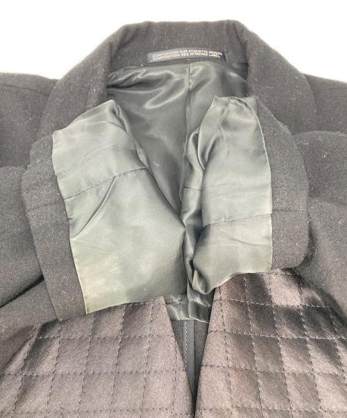 Yohji Yamamoto FEMME（ヨウジヤマモトファム）Yohji Yamamoto FEMME (ヨウジヤマモトファム) キルティングラペルコート ブラック サイズ:Sの古着・服飾アイテム