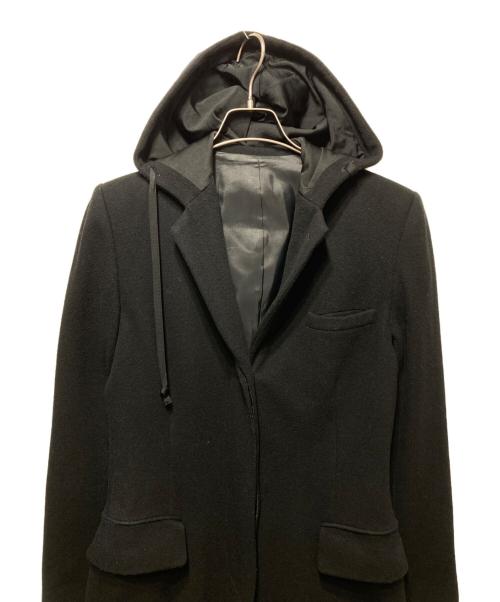 Jean Paul GAULTIER CLASSIQUE（ジャンポールゴルチエクラシック）Jean Paul GAULTIER CLASSIQUE (ジャンポールゴルチエクラシック) フーデッドメルトンコート ブラック サイズ:40の古着・服飾アイテム