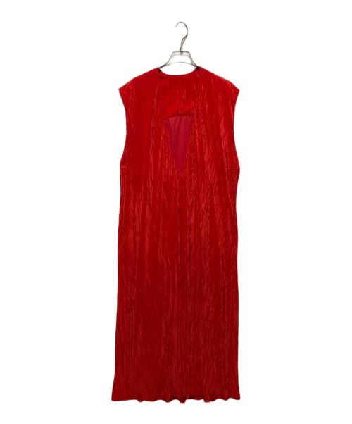 CITYSHOP（シティショップ）CITYSHOP (シティショップ) DEEP VNECK DRESS レッド サイズ:38の古着・服飾アイテム