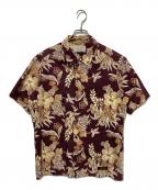 NEIGHBORHOODネイバーフッド）の古着「ALOHA/C-SHIRT.SS アロハシャツ」｜ボルドー×ベージュ