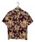 NEIGHBORHOOD（ネイバーフッド）の古着「ALOHA/C-SHIRT.SS アロハシャツ」｜ボルドー×ベージュ