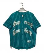 SUPREMEシュプリーム）の古着「Love Hate Baseball Jersey」｜ブルー