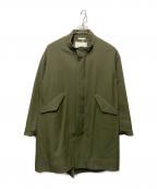 OVERCOATオーバーコート）の古着「DROPPED SHOULDER OVERCOAT」｜カーキ