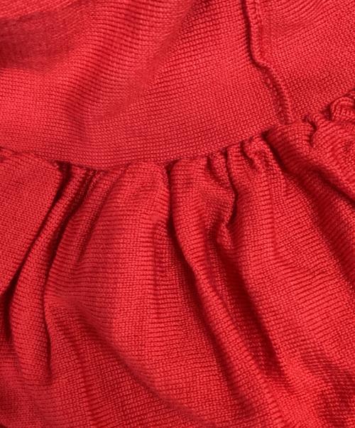 HeRIN.CYE（ヘリンドットサイ）HeRIN.CYE (ヘリンドットサイ) Flare knit op レッド サイズ:freeの古着・服飾アイテム