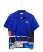 WIND AND SEA×永井 博ウィンダンシー×Hiroshi Nagai）の古着「アートグラフィック開襟シャツ」｜ブルー