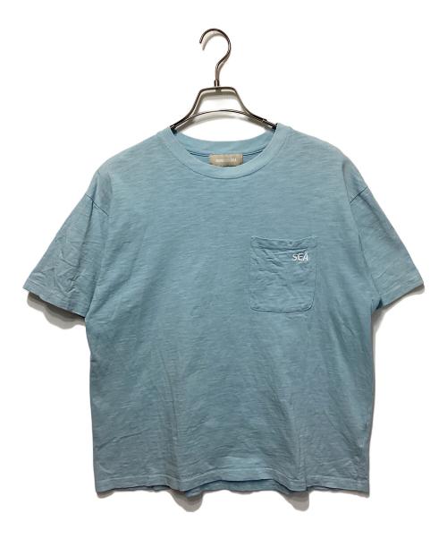 WIND AND SEA（ウィンダンシー）WIND AND SEA (ウィンダンシー) ポケットTシャツ ブルー サイズ:Mの古着・服飾アイテム