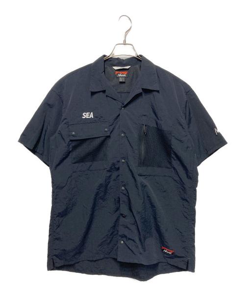 NANGA（ナンガ）NANGA (ナンガ) WIND AND SEA (ウィンダンシー) ナイロンシャツ ブラック サイズ:Ｍの古着・服飾アイテム