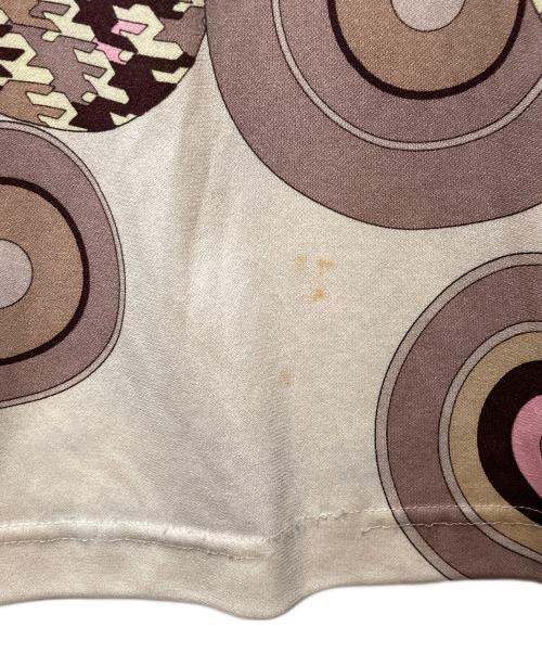 LEONARD（レオナール）LEONARD (レオナール) ジャージーカットソー ベージュ×ピンク サイズ:Ｌの古着・服飾アイテム