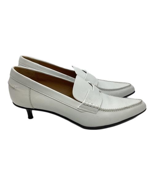 HERMES（エルメス）HERMES (エルメス) グロリアス レザー パンプス ホワイト サイズ:37の古着・服飾アイテム