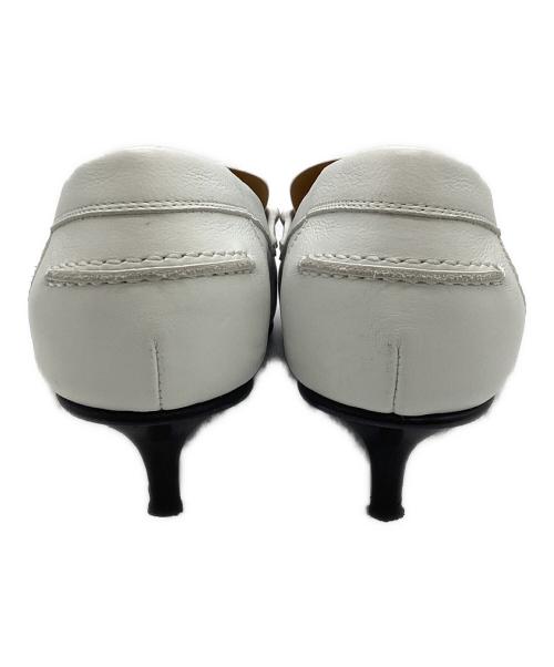 HERMES（エルメス）HERMES (エルメス) グロリアス レザー パンプス ホワイト サイズ:37の古着・服飾アイテム