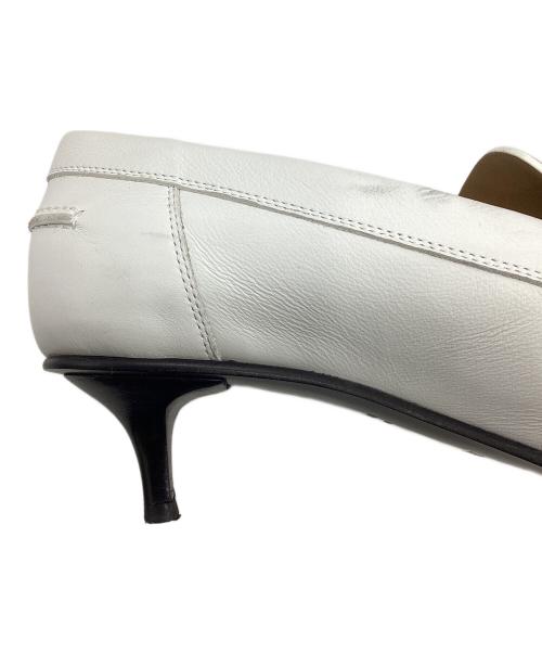 HERMES（エルメス）HERMES (エルメス) グロリアス レザー パンプス ホワイト サイズ:37の古着・服飾アイテム