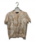 Salvatore Ferragamoサルヴァトーレ フェラガモ）の古着「シルク切替ニット」｜ベージュ