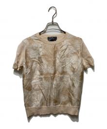 Salvatore Ferragamo（サルヴァトーレ フェラガモ）の古着「シルク切替ニット」｜ベージュ