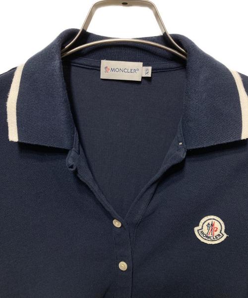 MONCLER（モンクレール）MONCLER (モンクレール) ポロシャツ ネイビー サイズ:XSの古着・服飾アイテム