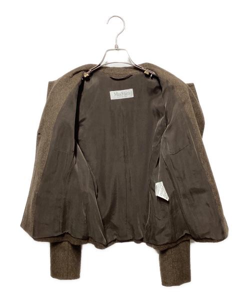 MaxMara（マックスマーラ）MaxMara (マックスマーラ) ヴァージンウールジャケット ブラウン サイズ:36の古着・服飾アイテム