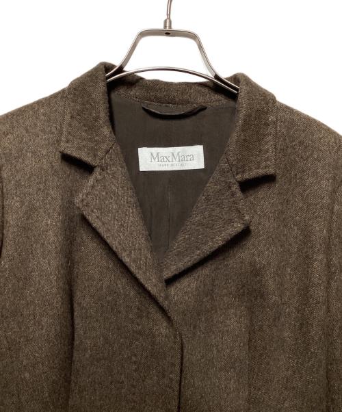 MaxMara（マックスマーラ）MaxMara (マックスマーラ) ヴァージンウールジャケット ブラウン サイズ:36の古着・服飾アイテム