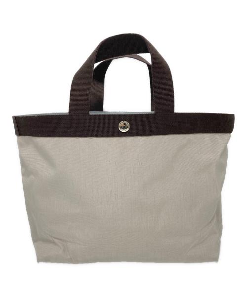 Herve Chapelier（エルベシャプリエ）Herve Chapelier (エルベシャプリエ) コーデュラスクエアトートB5サイズ ベージュ×モカの古着・服飾アイテム