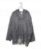 迷迭香マンネンロウ）の古着「ギンガムチェックP/O」｜ホワイト×ブラック