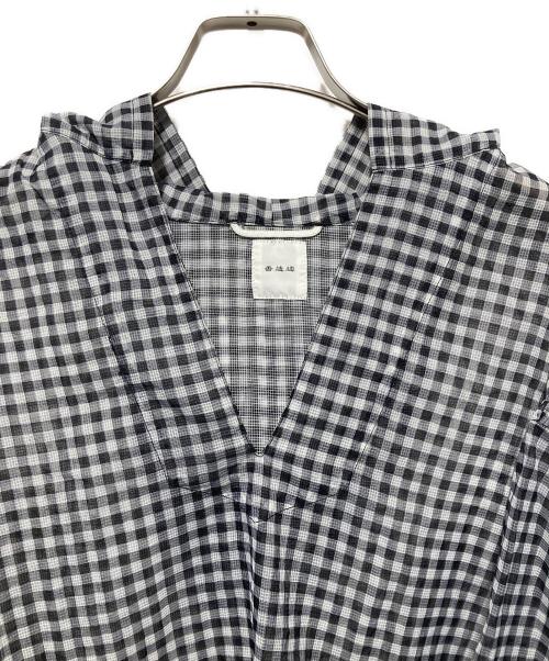 迷迭香（マンネンロウ）迷迭香 (マンネンロウ) ギンガムチェックP/O ホワイト×ブラック サイズ:3の古着・服飾アイテム
