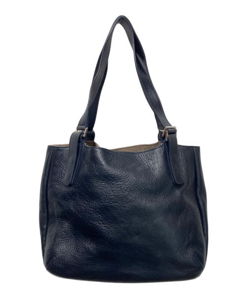 HIROFU（ヒロフ）HIROFU (ヒロフ) ソーロレザートートバッグ ネイビーの古着・服飾アイテム