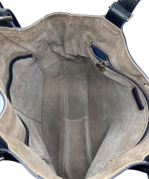 HIROFU（ヒロフ）HIROFU (ヒロフ) ソーロレザートートバッグ ネイビーの古着・服飾アイテム