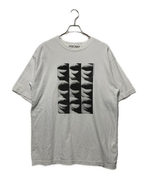 INSCRIRE（アンスクリア）INSCRIRE (アンスクリア) PEACE AND LOVEクルーネックTシャツ ホワイト サイズ:Ｓの古着・服飾アイテム