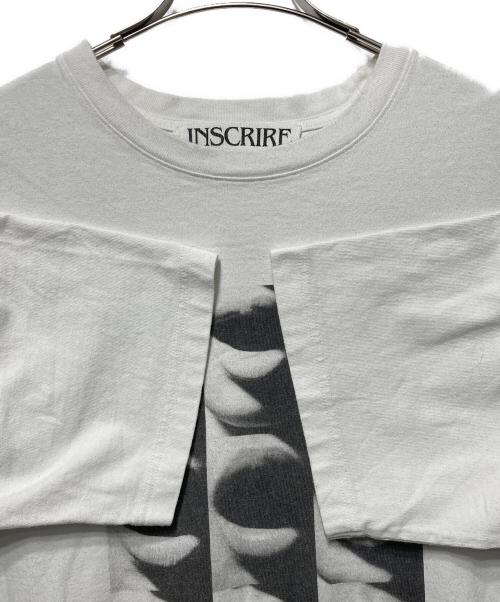 INSCRIRE（アンスクリア）INSCRIRE (アンスクリア) PEACE AND LOVEクルーネックTシャツ ホワイト サイズ:Ｓの古着・服飾アイテム