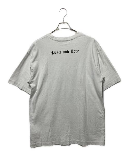INSCRIRE（アンスクリア）INSCRIRE (アンスクリア) PEACE AND LOVEクルーネックTシャツ ホワイト サイズ:Ｓの古着・服飾アイテム