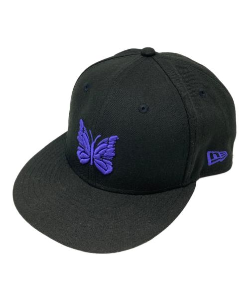 Needles（ニードルズ）Needles (ニードルズ) New Era (ニューエラ) TAKAHIROMIYASHITA TheSoloIst. (タカヒロミヤシタ ザソロイスト) キャップ ブラック×パープル サイズ:7　5/8の古着・服飾アイテム