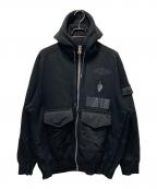 sacai×SPIEWAKサカイ×スピワック）の古着「24AW Multi Patch Cotton Jersey Hoodie」｜ブラック