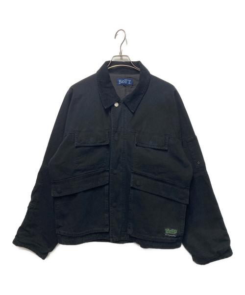 BoTT（ボット）BoTT (ボット) Canvas Work Jacket ブラック サイズ:Lの古着・服飾アイテム