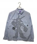 BoTT×PAMボット×パム）の古着「ストライプシャツ」｜ネイビー