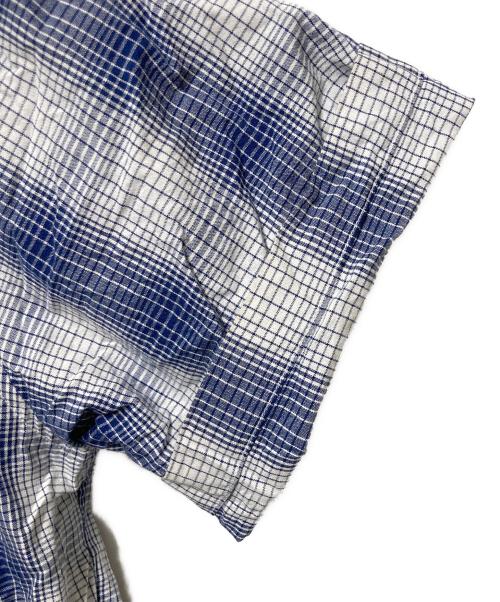 BoTT（ボット）BoTT (ボット) オンブレショートスリーブシャツ ブルー×ホワイト サイズ:Mの古着・服飾アイテム