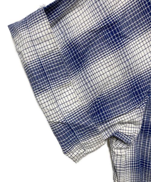 BoTT（ボット）BoTT (ボット) オンブレショートスリーブシャツ ブルー×ホワイト サイズ:Mの古着・服飾アイテム