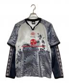 UMBRO×PARANOIDアンブロ×パラノイド）の古着「OVERLAP L/S GAME SHIRT」｜グレー