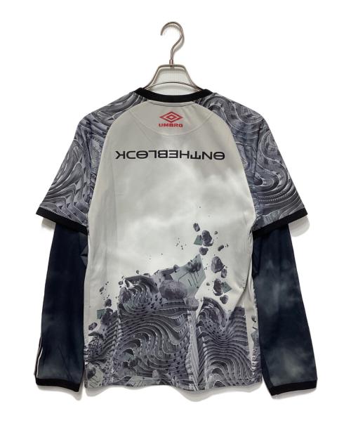 UMBRO（アンブロ）UMBRO (アンブロ) PARANOID (パラノイド) OVERLAP L/S GAME SHIRT グレー サイズ:Mの古着・服飾アイテム