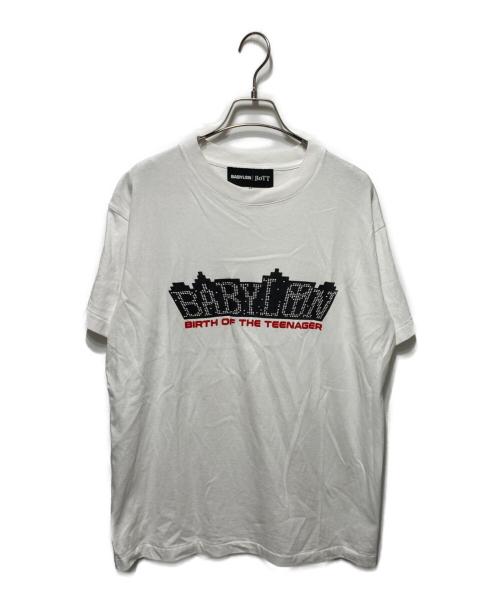 BABYLONE（バビロン）BABYLONE (バビロン) BoTT (ボット) Building Tee ホワイト サイズ:Mの古着・服飾アイテム