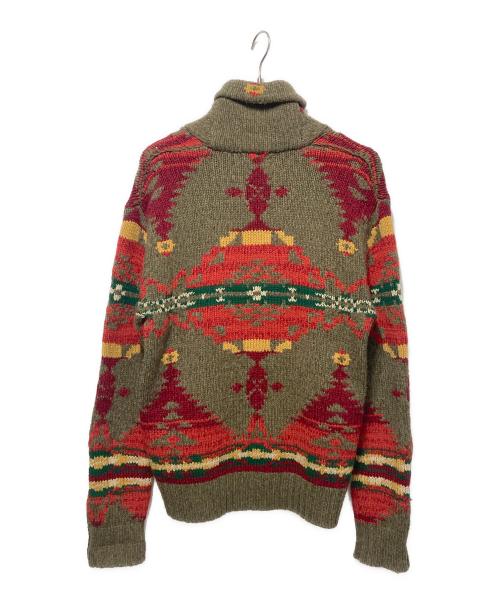 POLO RALPH LAUREN（ポロ・ラルフローレン）POLO RALPH LAUREN (ポロ・ラルフローレン) コンチョボタンネイティブ柄ニット ブラウン サイズ:Ｍの古着・服飾アイテム