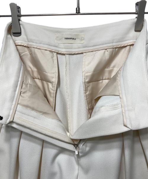 TODAYFUL（トゥデイフル）TODAYFUL (トゥデイフル) Cotton Twill Trousers ホワイト サイズ:36の古着・服飾アイテム