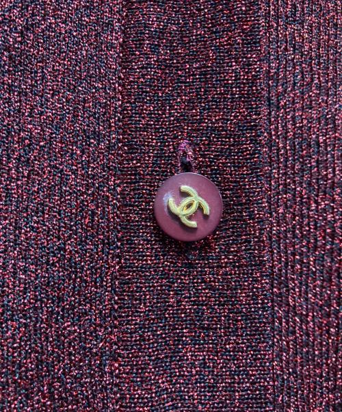CHANEL（シャネル）CHANEL (シャネル) ラメカーディガン レッド サイズ:不明の古着・服飾アイテム