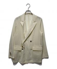 laruta（ラルータ）の古着「メタル金釦メッシュジャケット」｜ベージュ